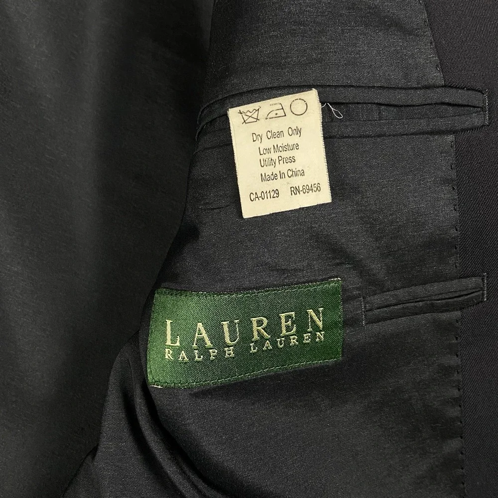 Lauren Ralph Lauren Blazer Size 42S Navy Blue Brass Button Lord & Taylor Jacket